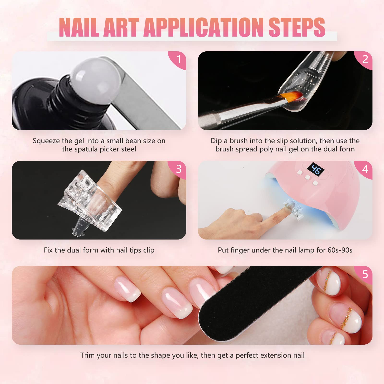 Professional builder gel nail art tool kit
