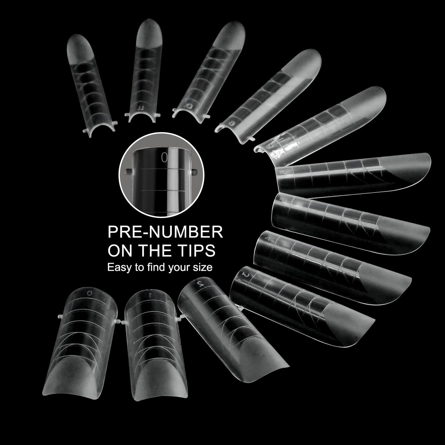 Inpion matte polygel extension molds in storage box