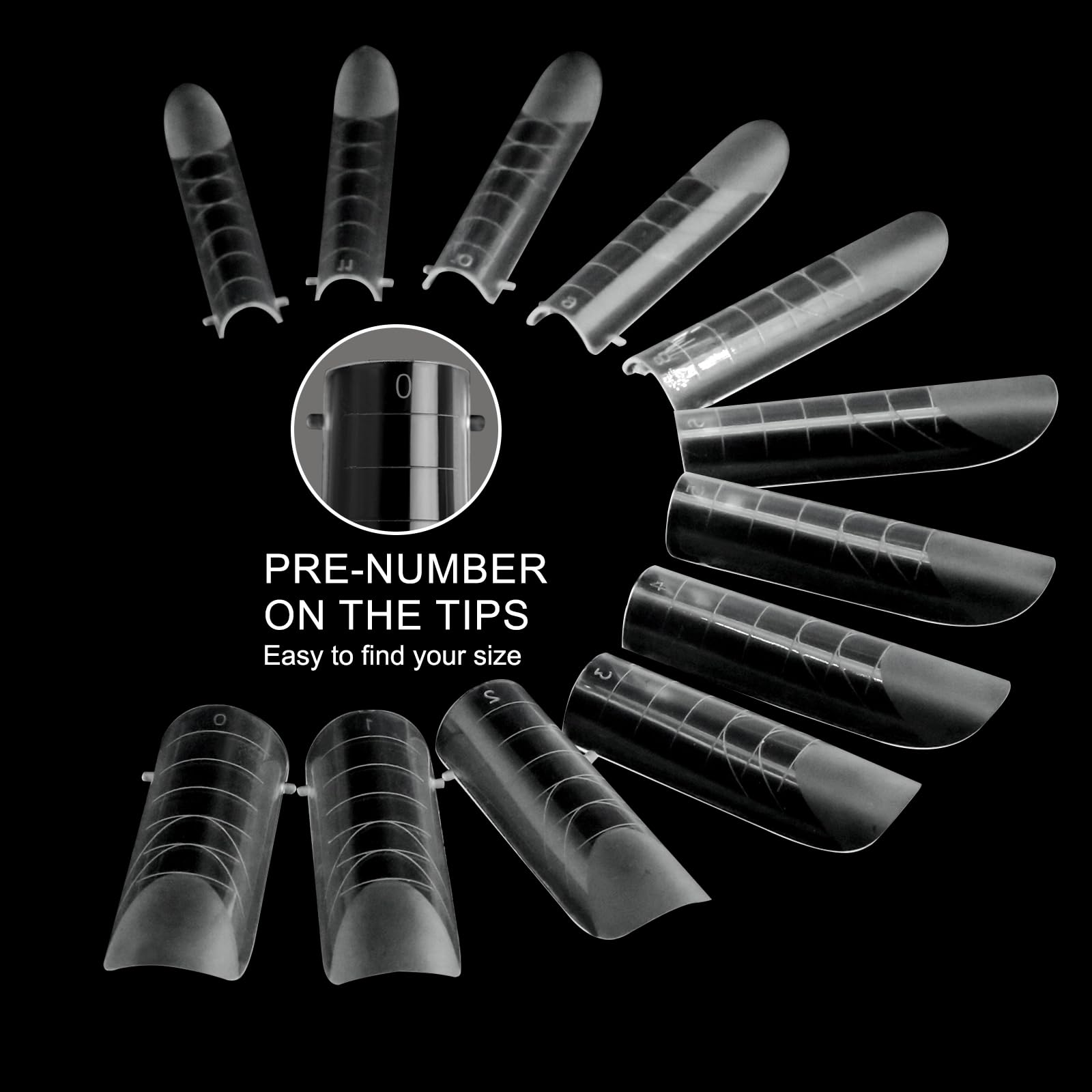 Inpion matte polygel extension molds in storage box