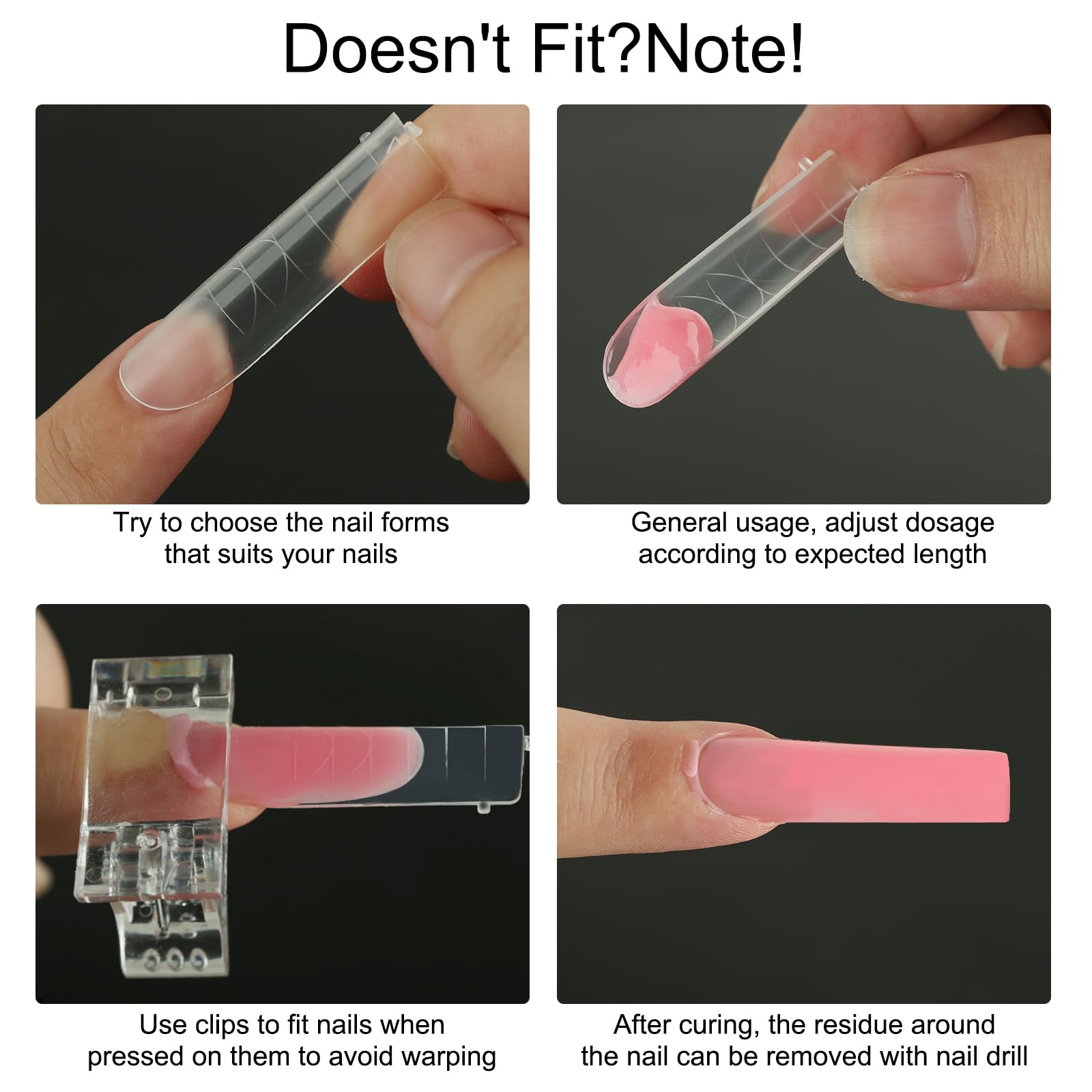 Inpion dual nail forms for polygel application