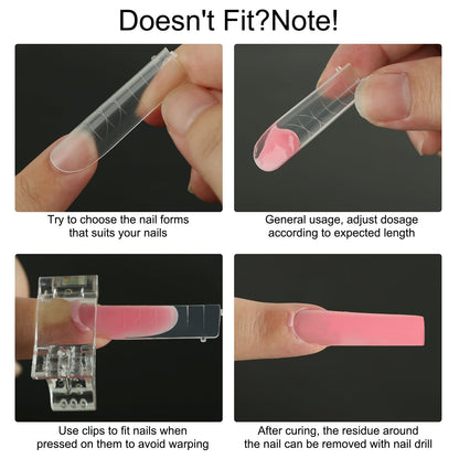 Inpion dual nail forms for polygel application