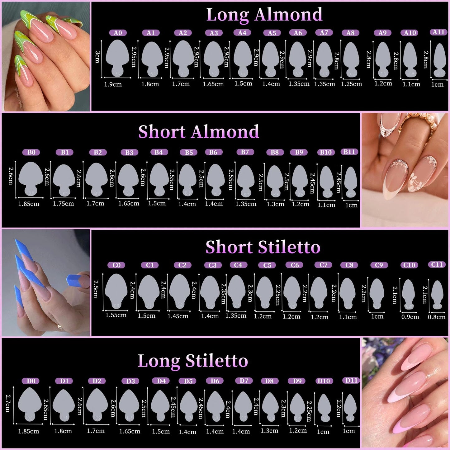 Reusable silicone duet system stickers for French tips