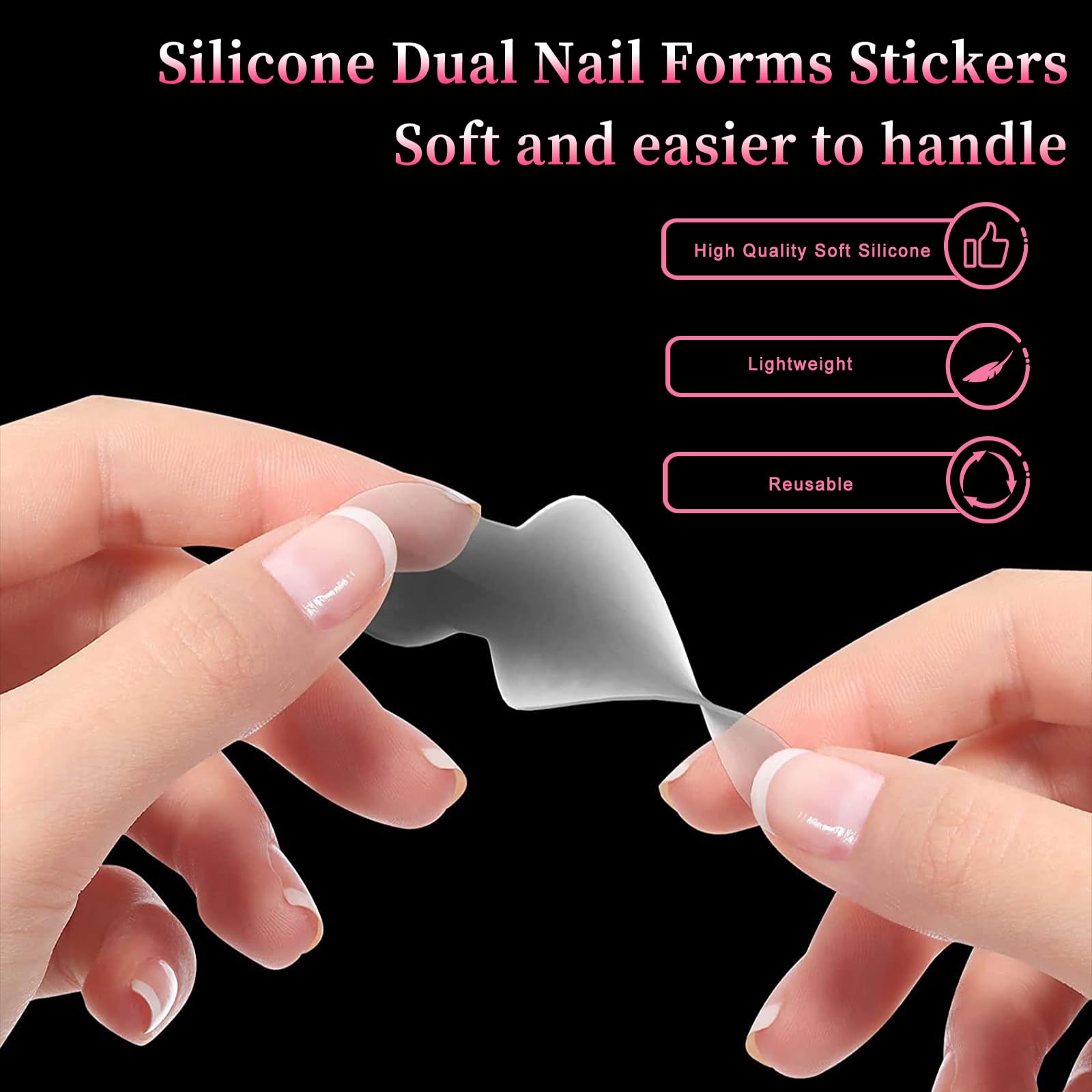 Close up of numbered nail dual forms for manicure