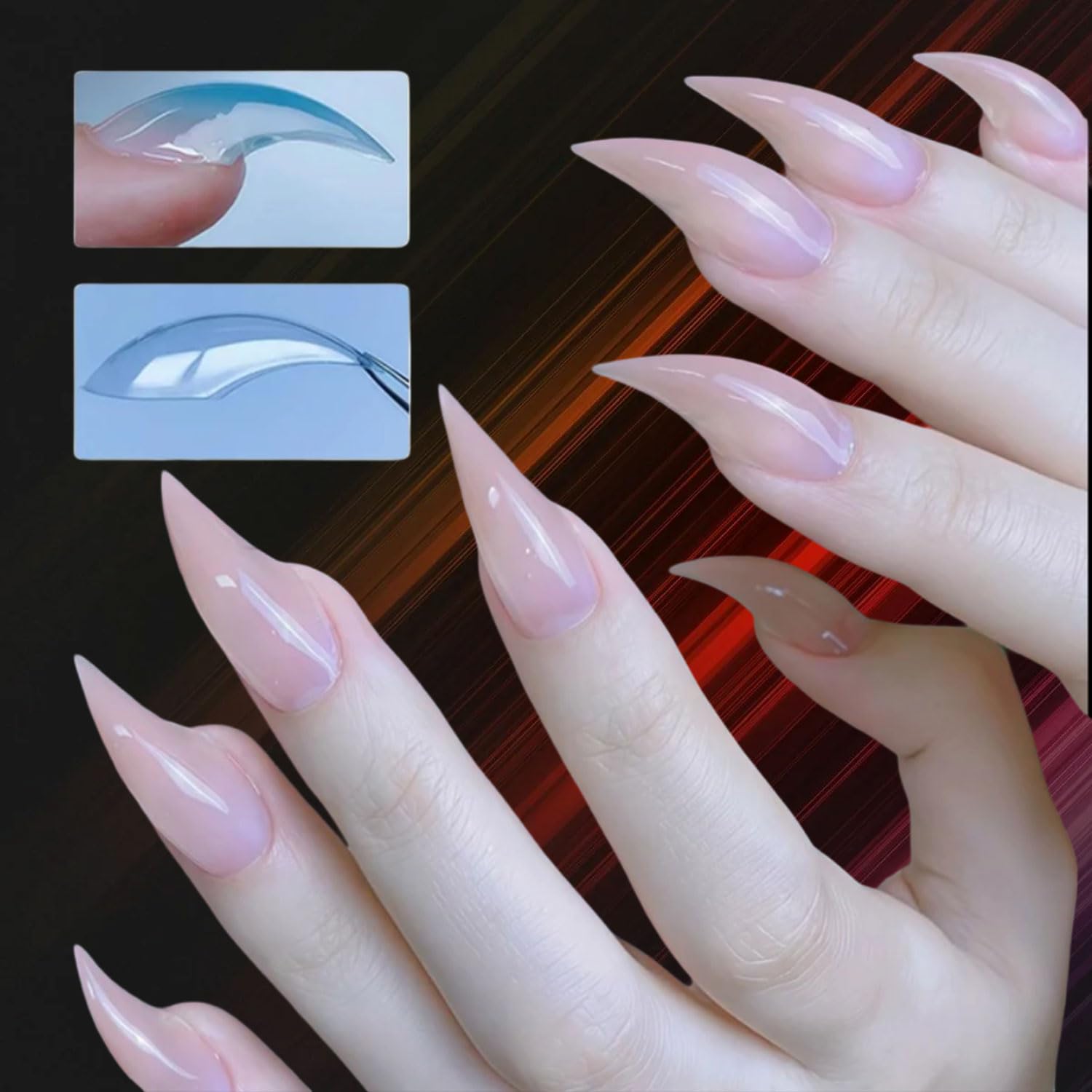 Professional nail art dual forms in 14 sizes