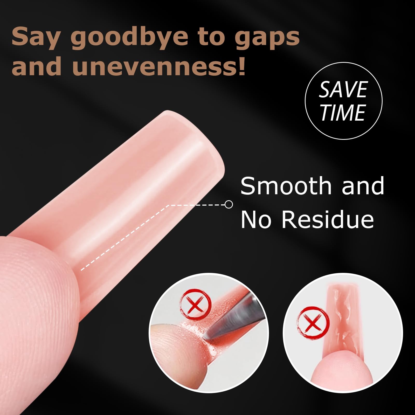 Demonstration of dual form application for nail extensions