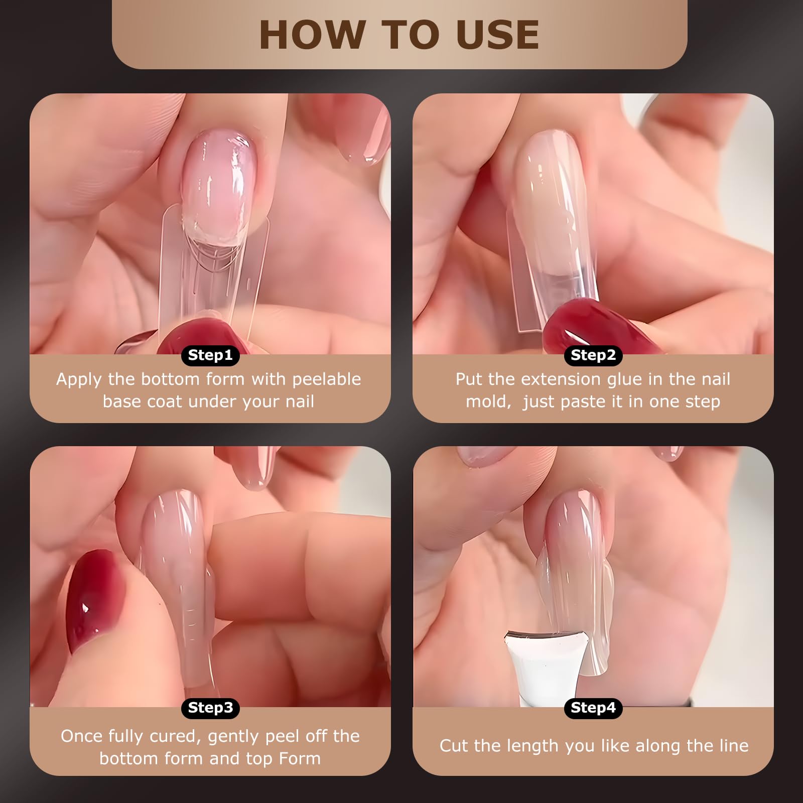 Top and bottom sandwich nail mold structure