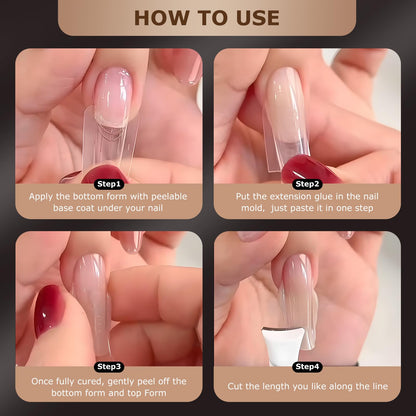 Top and bottom sandwich nail mold structure