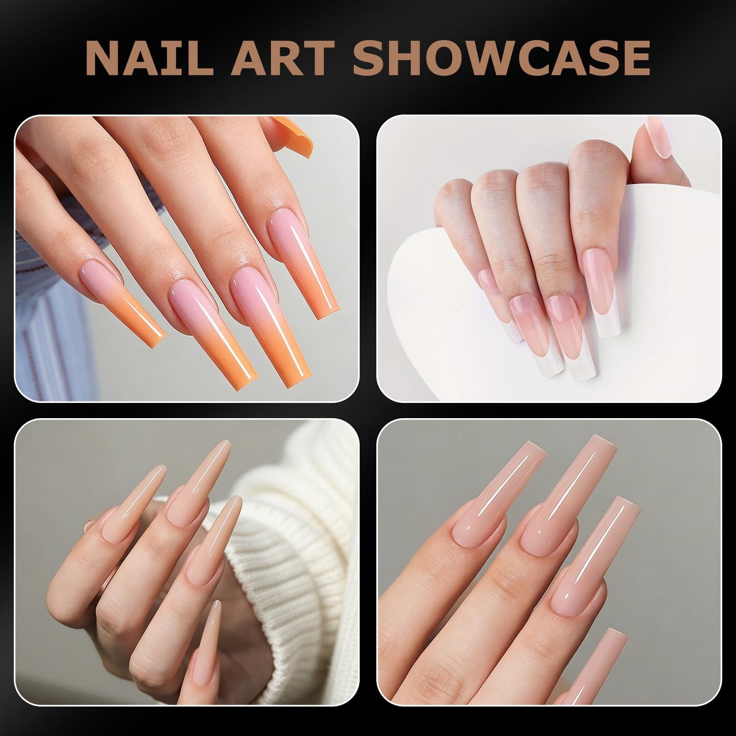 Professional nail art setup with sandwich dual forms