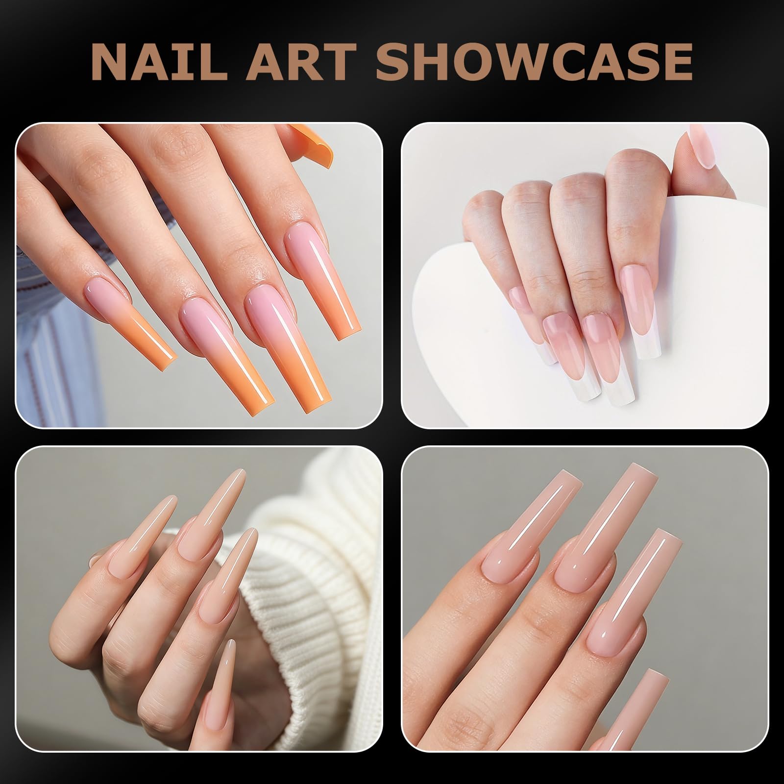 Professional nail art setup with sandwich dual forms