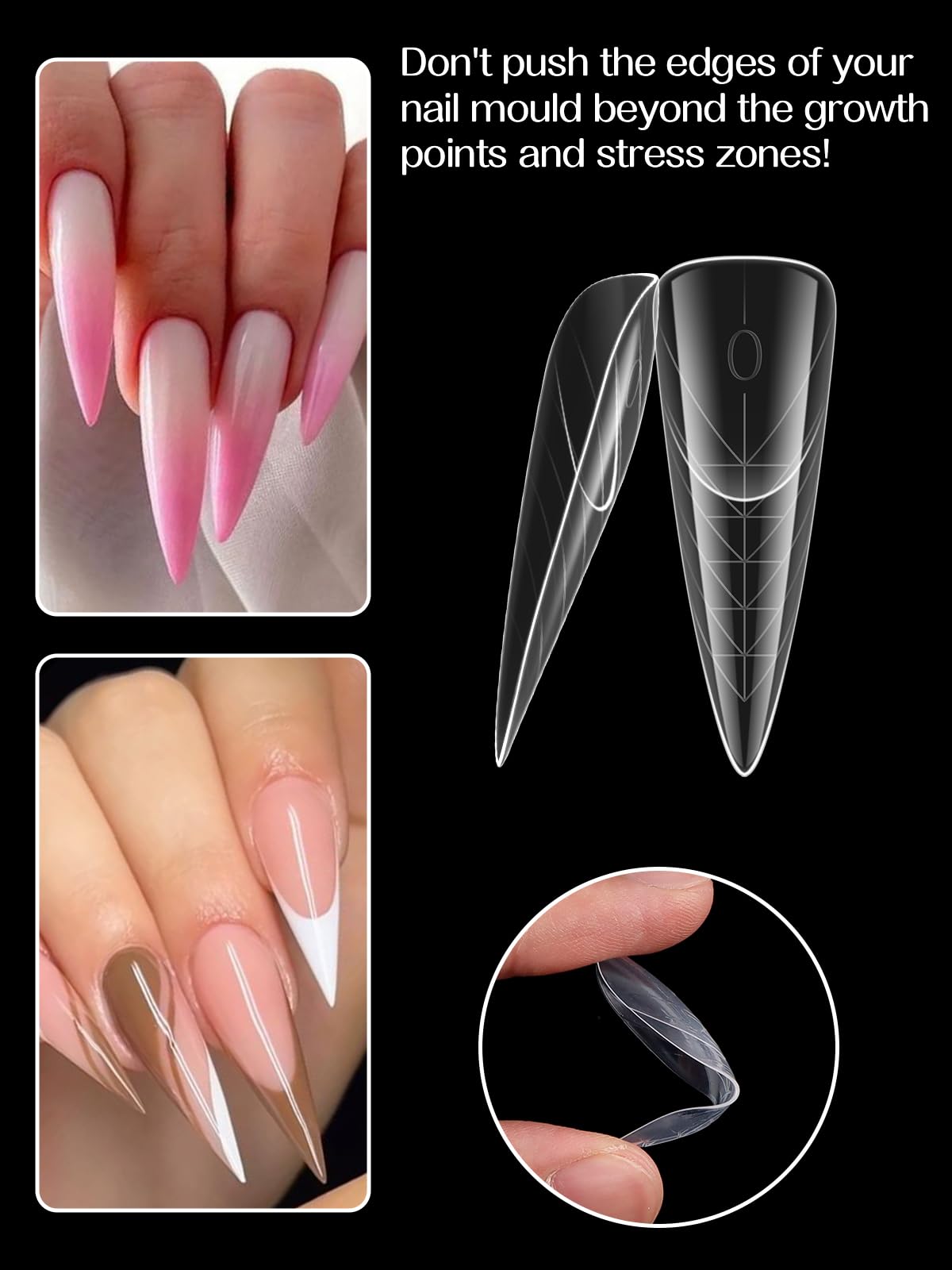 Demonstration of applying poly gel into Torokom dual nail extension forms