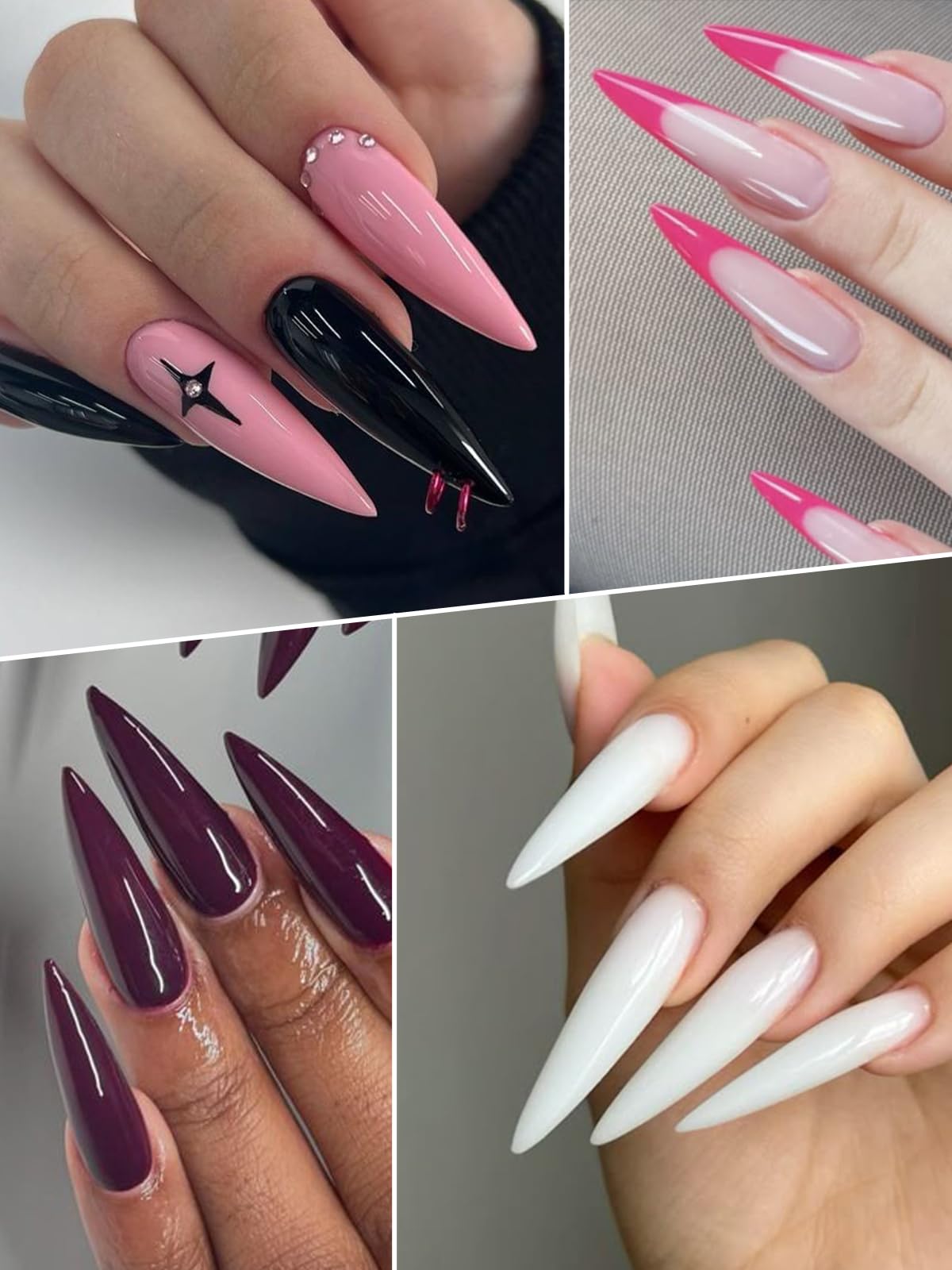 Torokom nail forms placed on fingers for salon style manicure