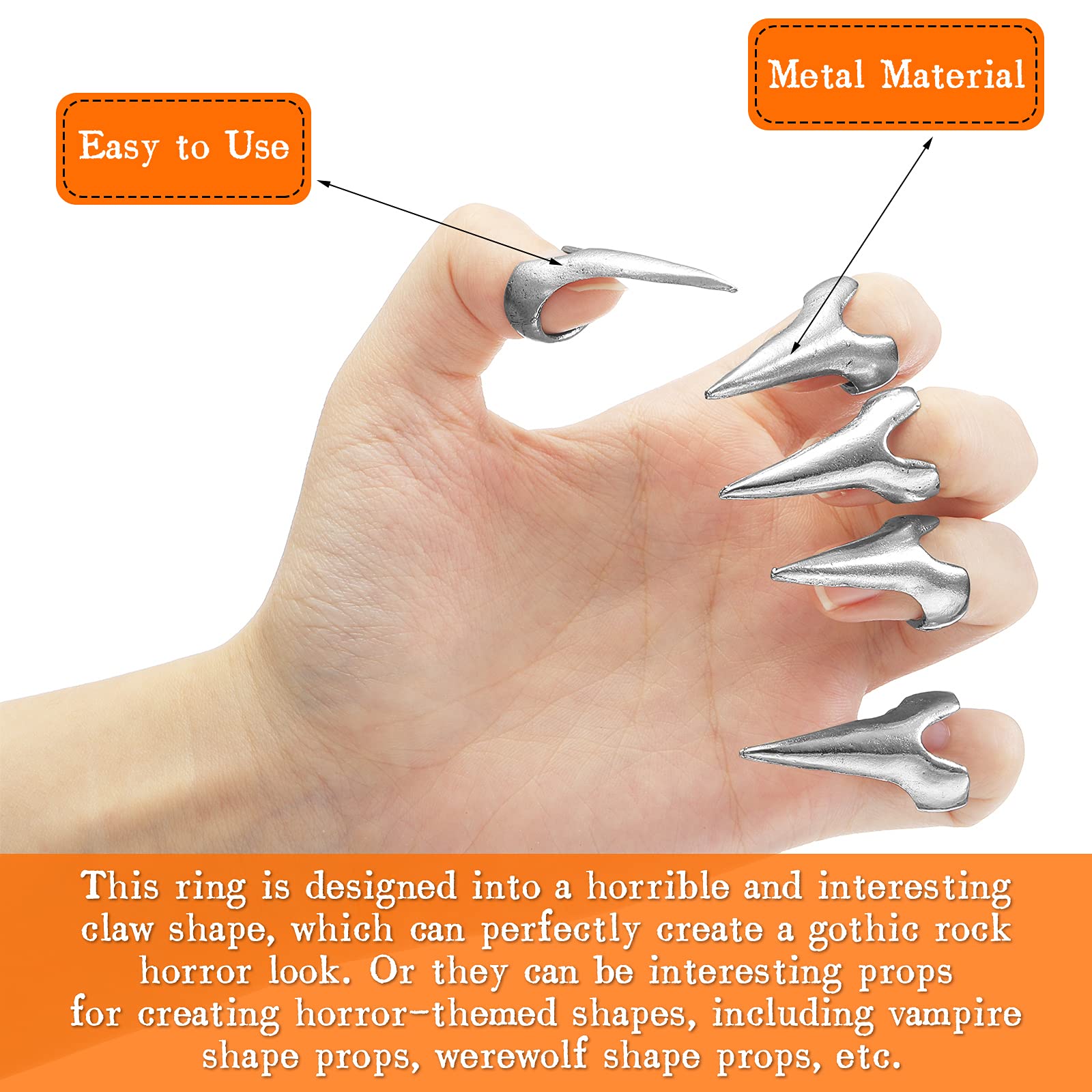 Retro alloy fingertip claw accessories for cosplay