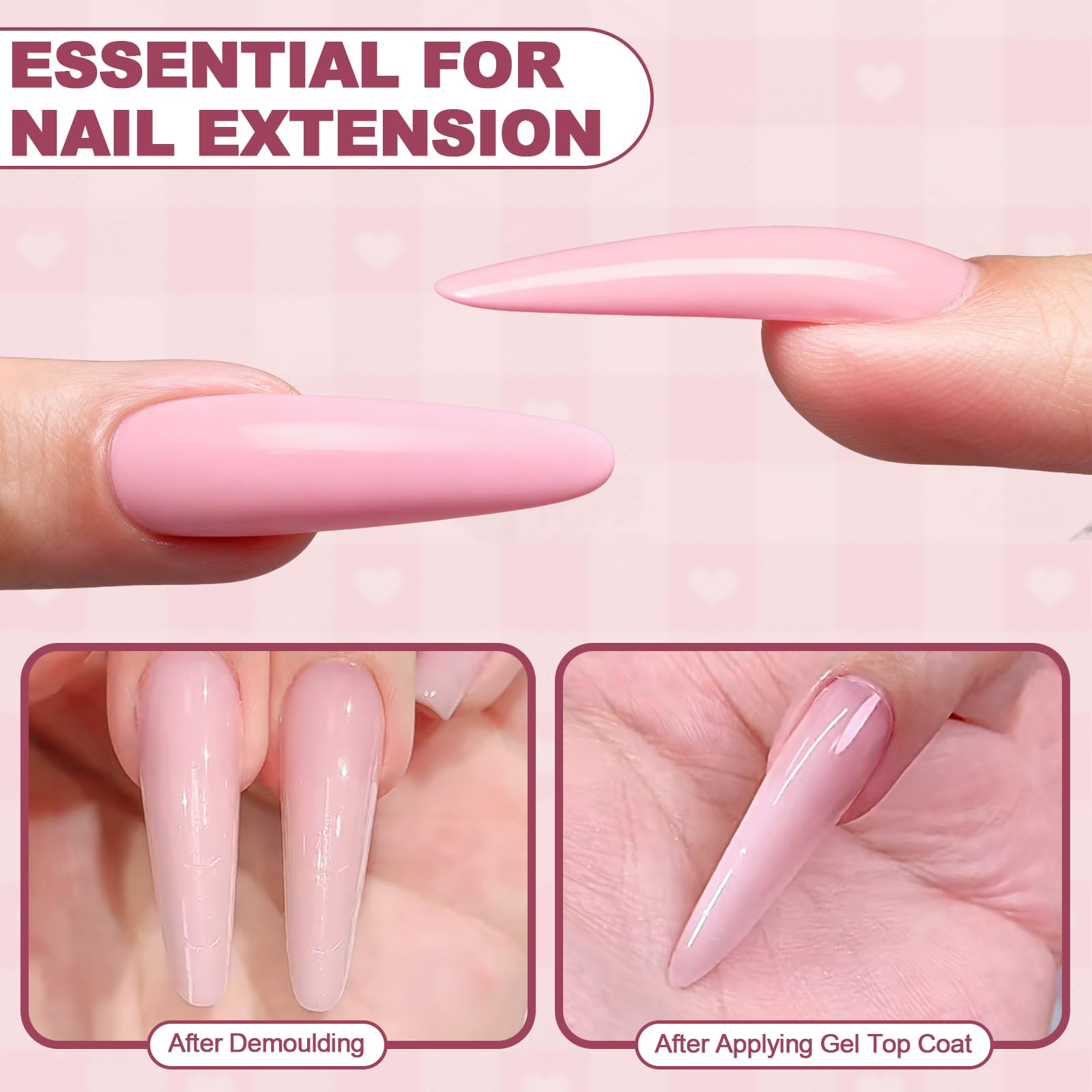 Various sizes of My Colors nail extension molds laid out