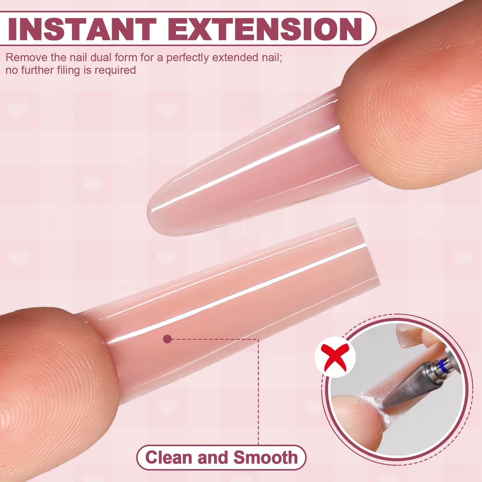 Application demonstration of sandwich nail dual forms on hand