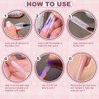 Side profile view of oval shape nail extension mold set