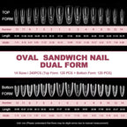 Nail extension kit shown alongside UV and LED curing setup