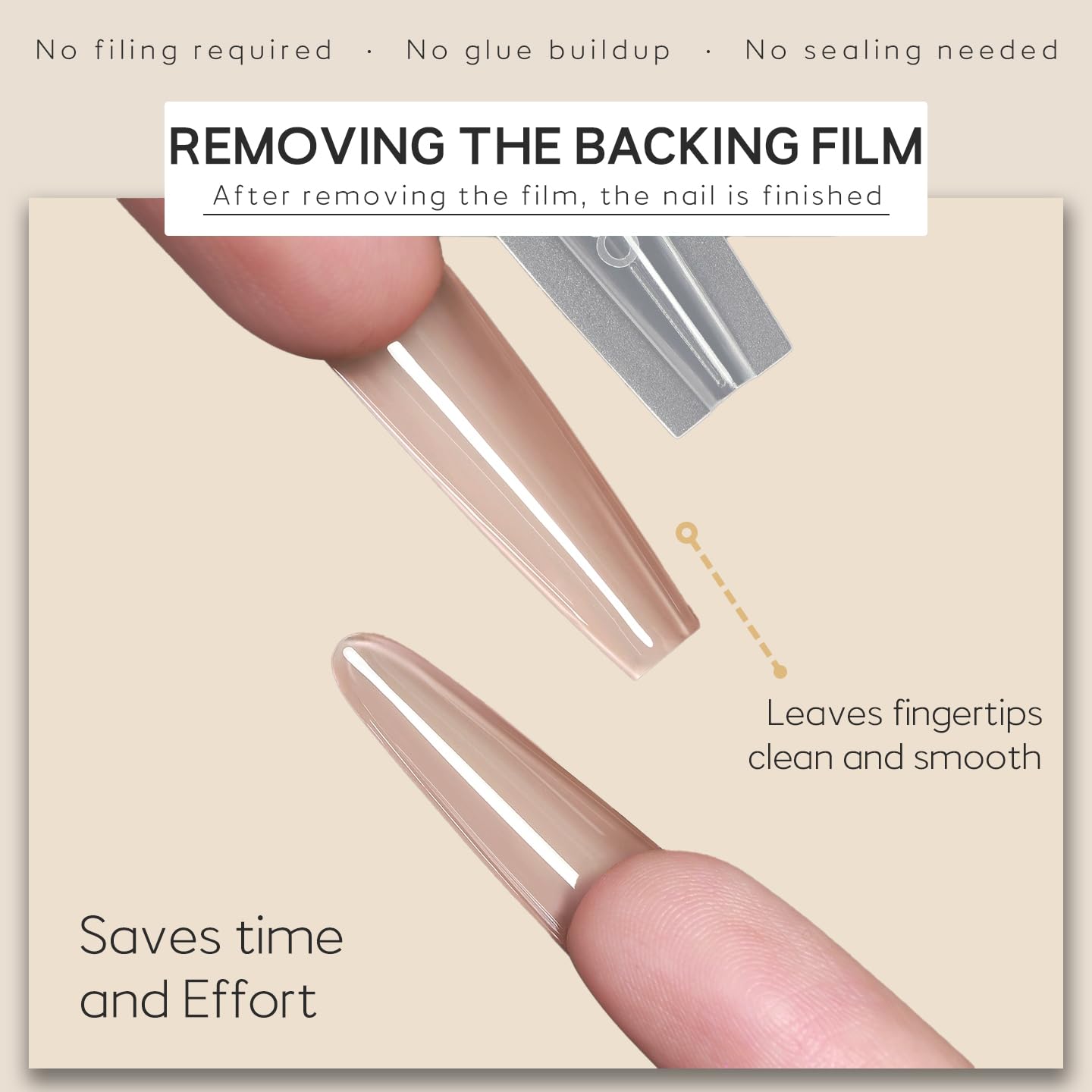 Detailed view of sandwich double-layer nail form design