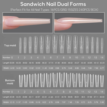 Convenient storage box for 240 piece nail extension kit