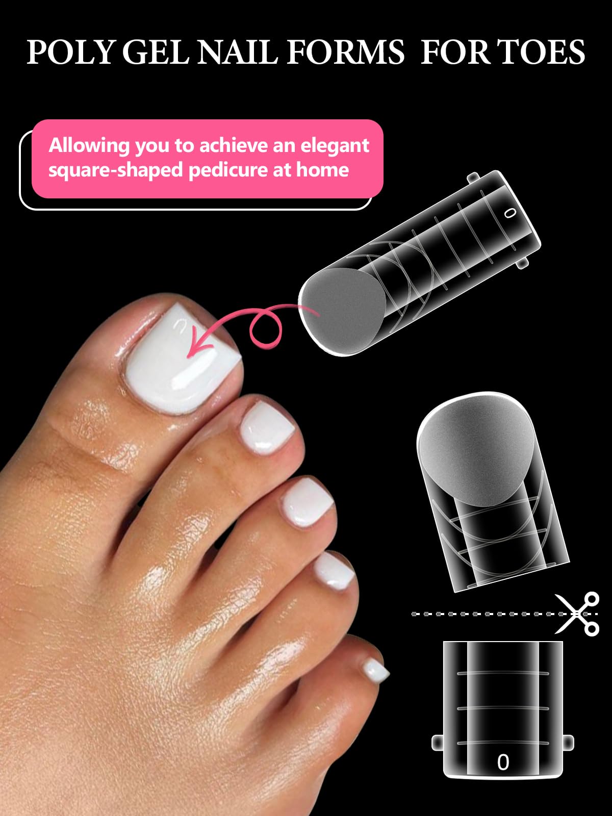 Torokom reusable dual nail forms for pedicures