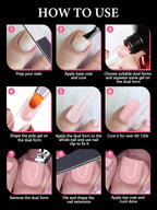 Demonstration of poly gel nail forms for toes in use