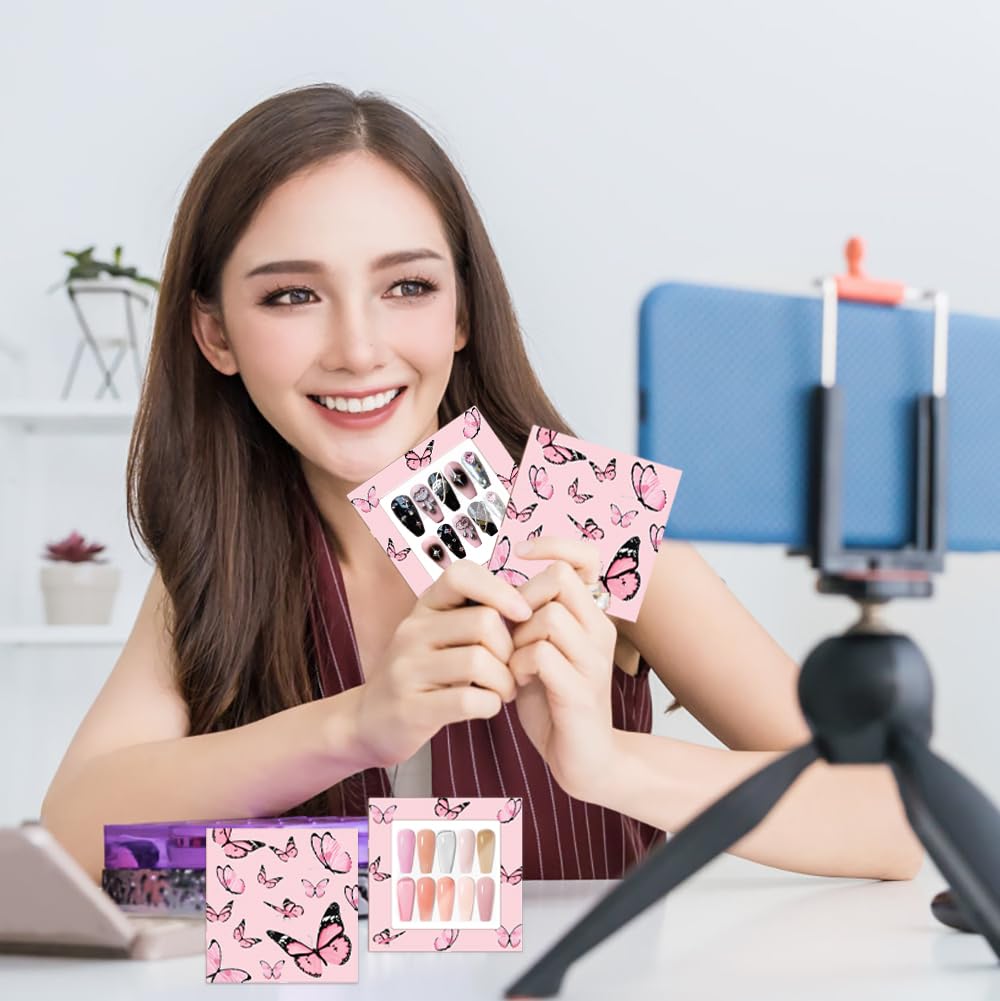 71 piece nail packaging kit with white display cards