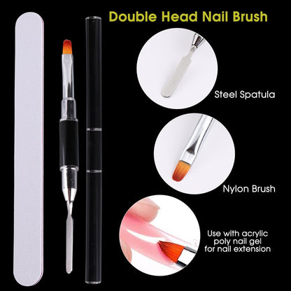 Professional nail clips securing extension forms during curing