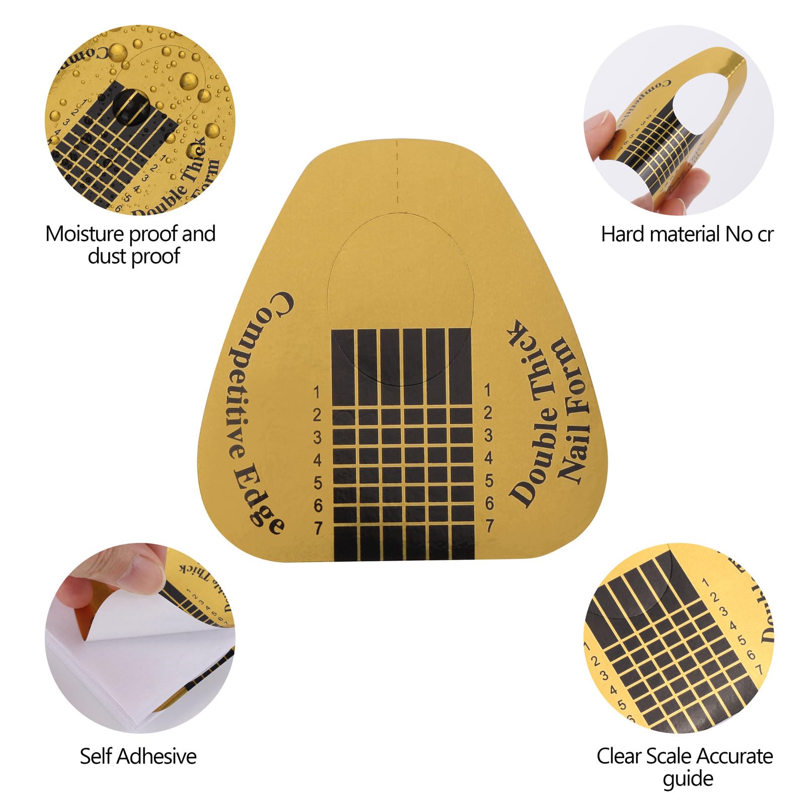 Professional nail sculpting using Tbestmax gold forms