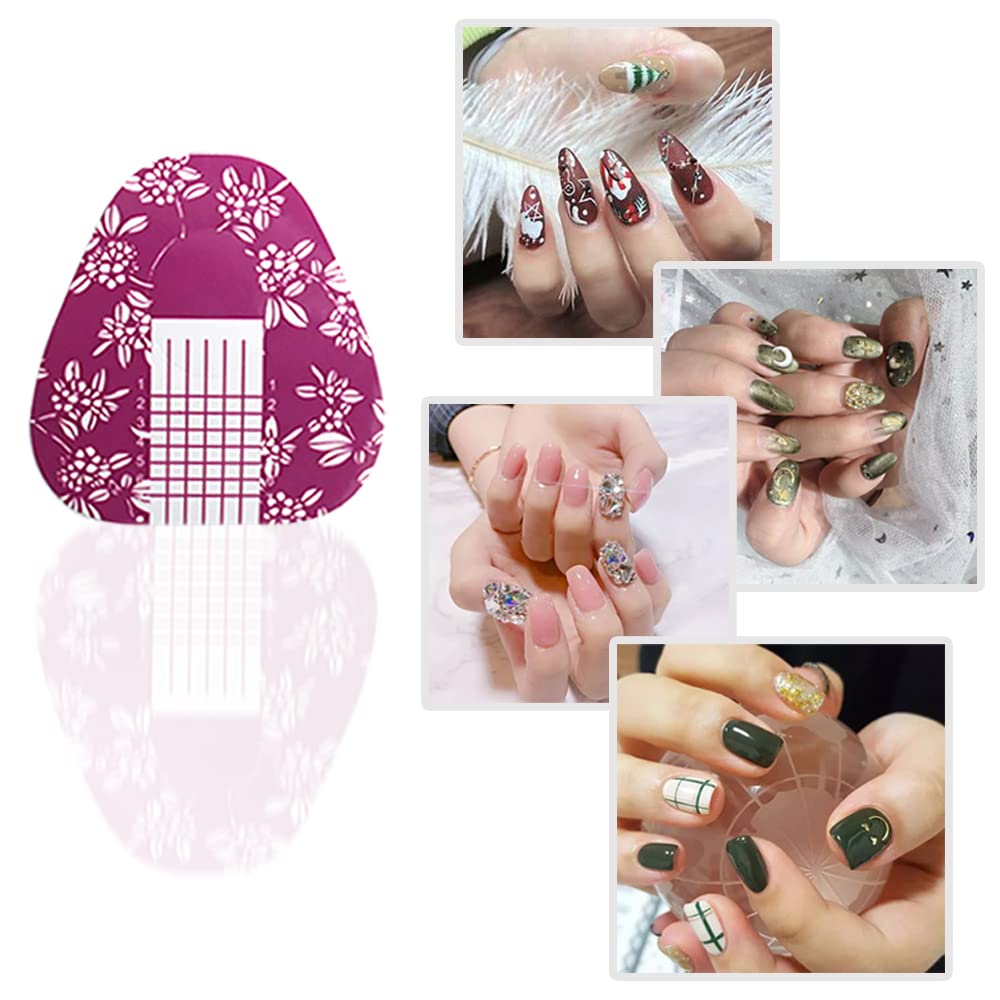 Adhesive paper nail extension guides stack