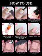 Complete kit overview for home DIY nail extensions