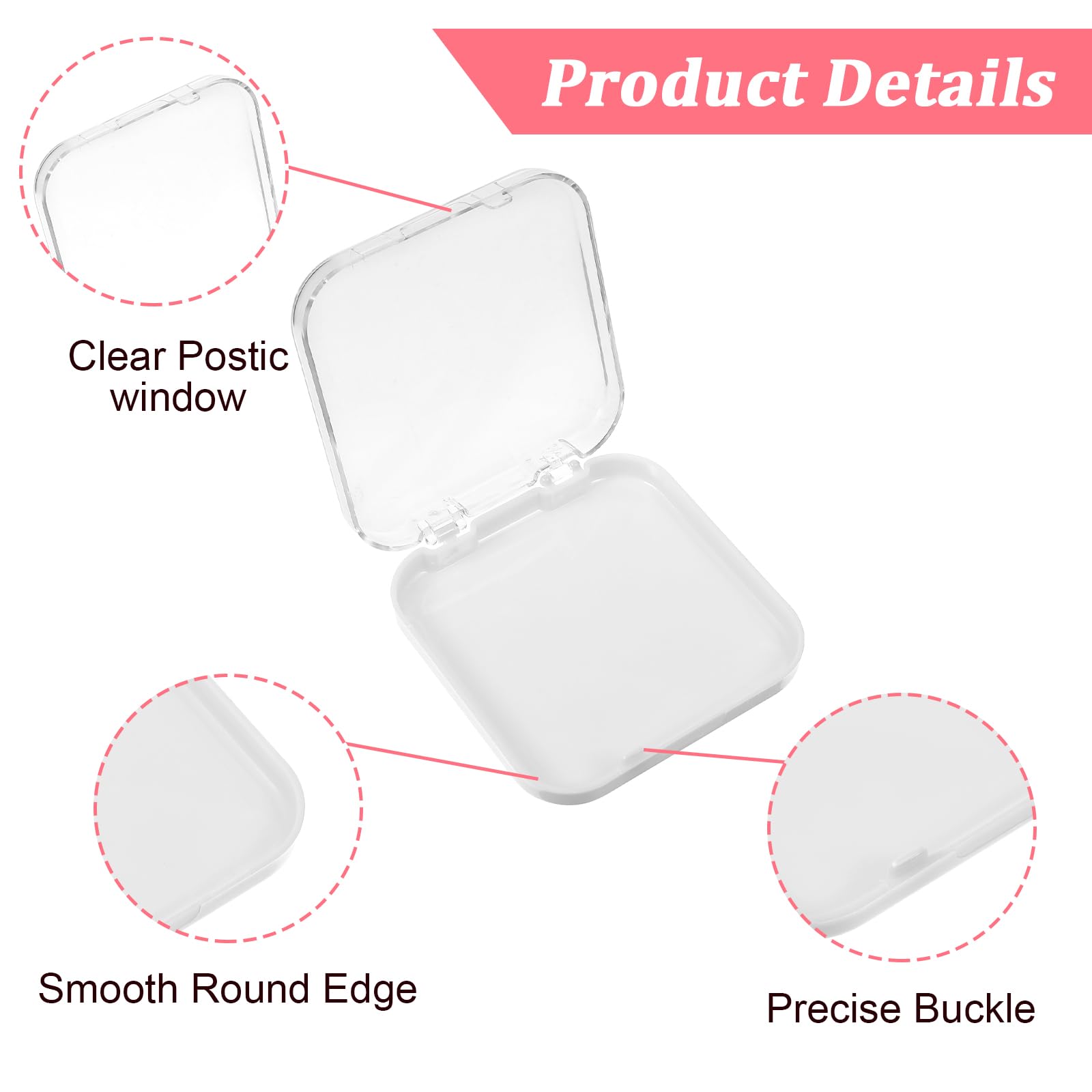 Jjunw nail art packaging box showing internal dimensions