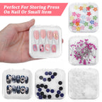 Jjunw nail organization box shown with finished manicure tips
