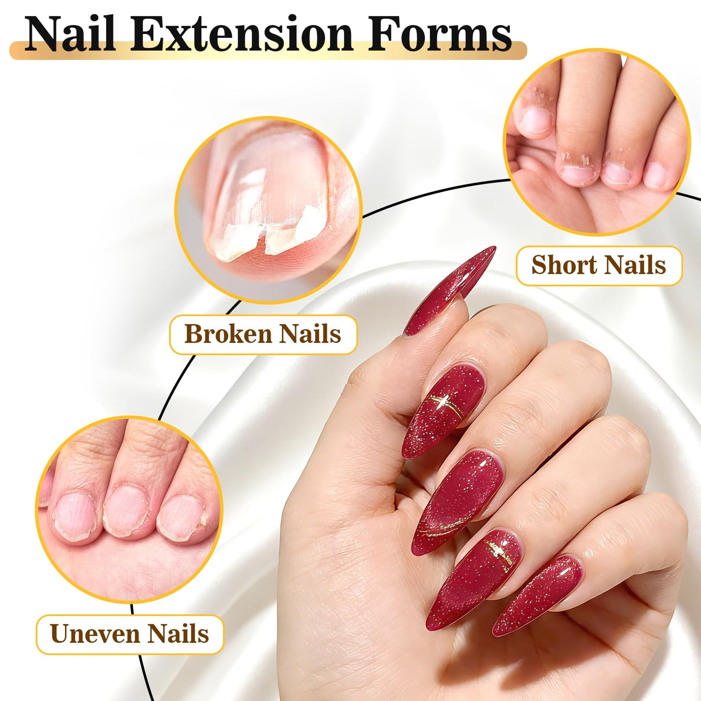 Durable paper nail forms for acrylic and gel nails