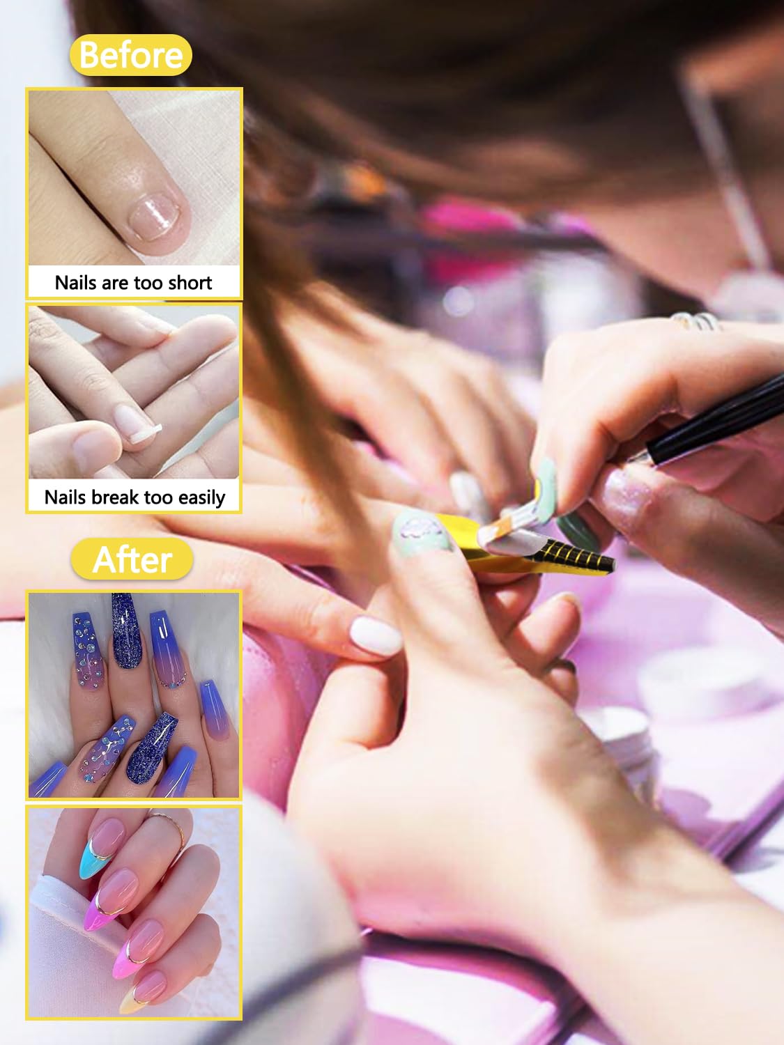 Ketsicart nail extension forms displayed for polygel and acrylic nail art