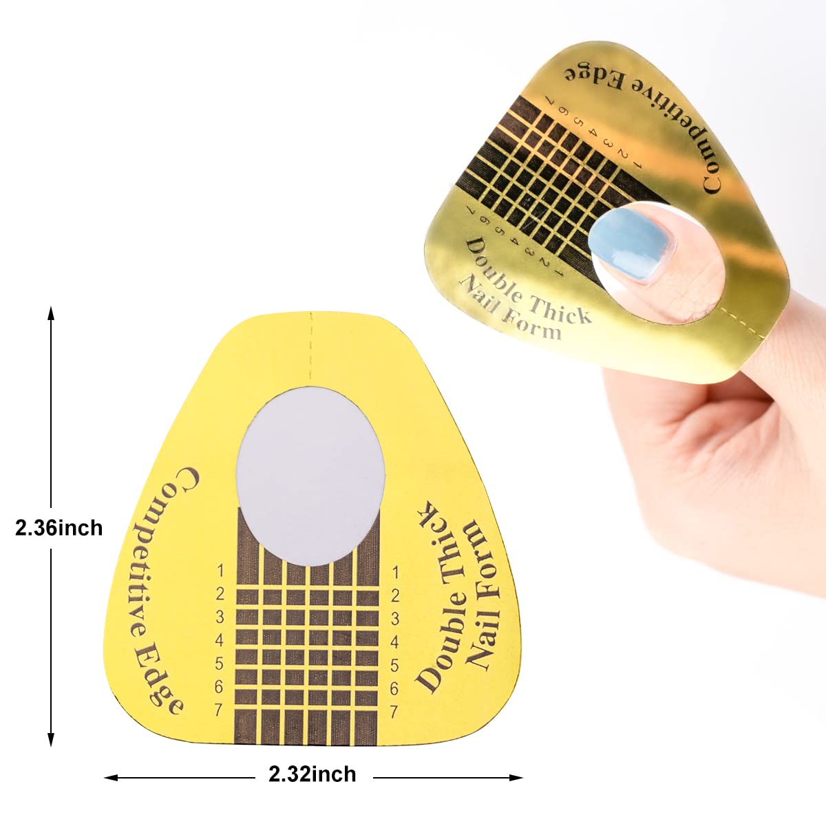 Side angle of professional nail art extension paper form