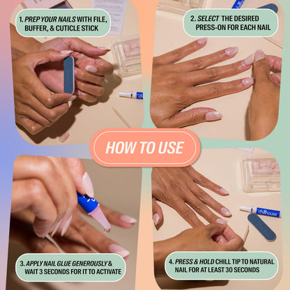 View of 30 different nail sizes in Chillhouse kit