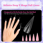 Outopen clear dual nail mold assortment grid layout