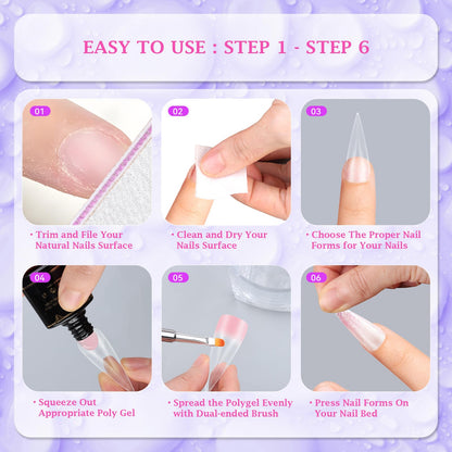 Professional manicure result using Outopen coffin nail forms