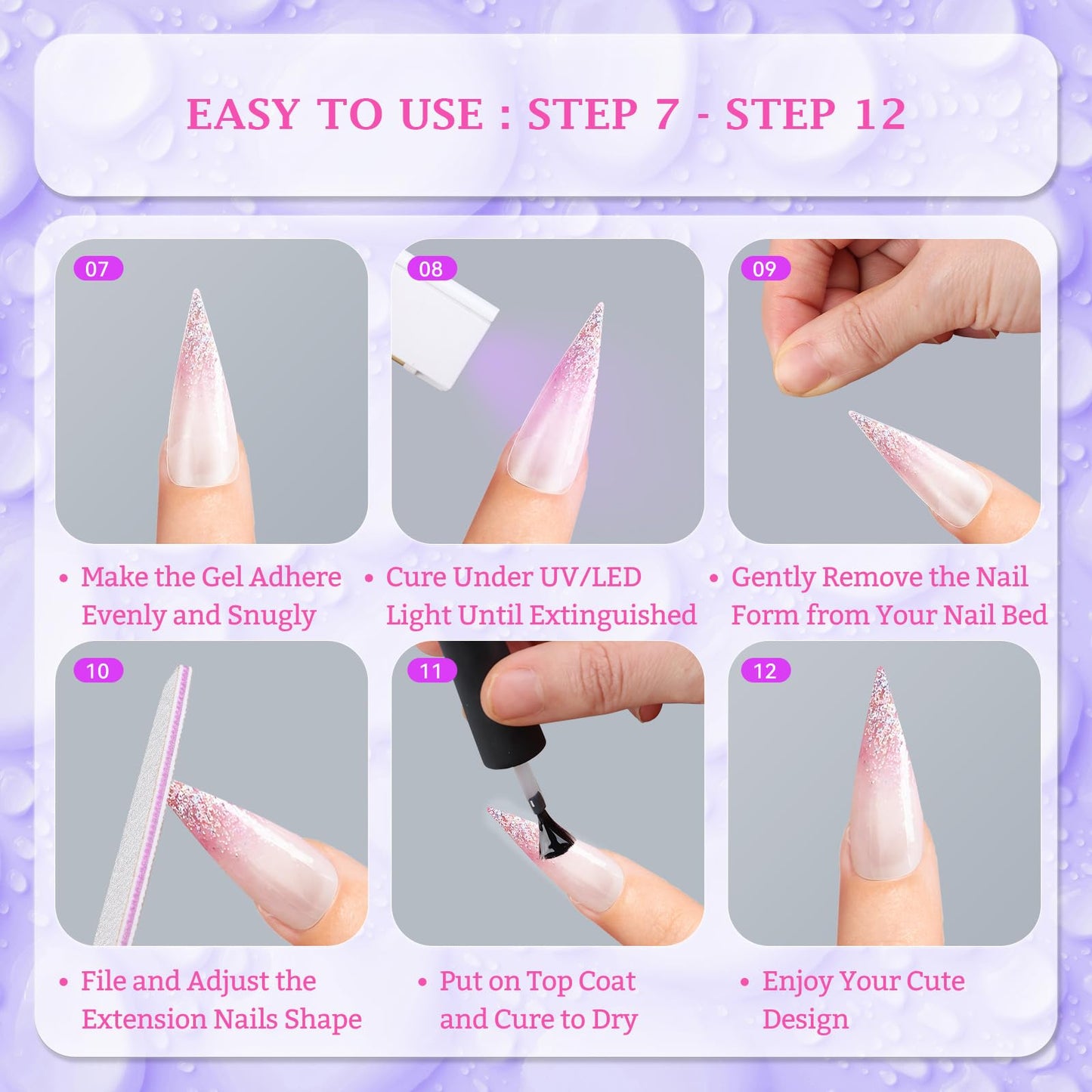 Complete Outopen 150 piece nail extension mold set