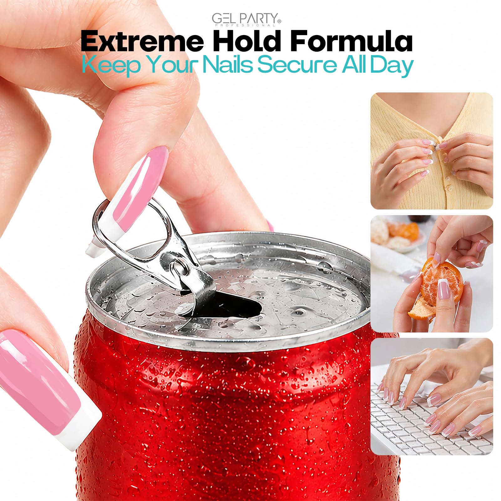Clear adhesive texture of Gel Party nail glue