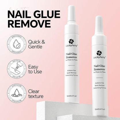 Two bottles of nail glue remover for acrylic nails