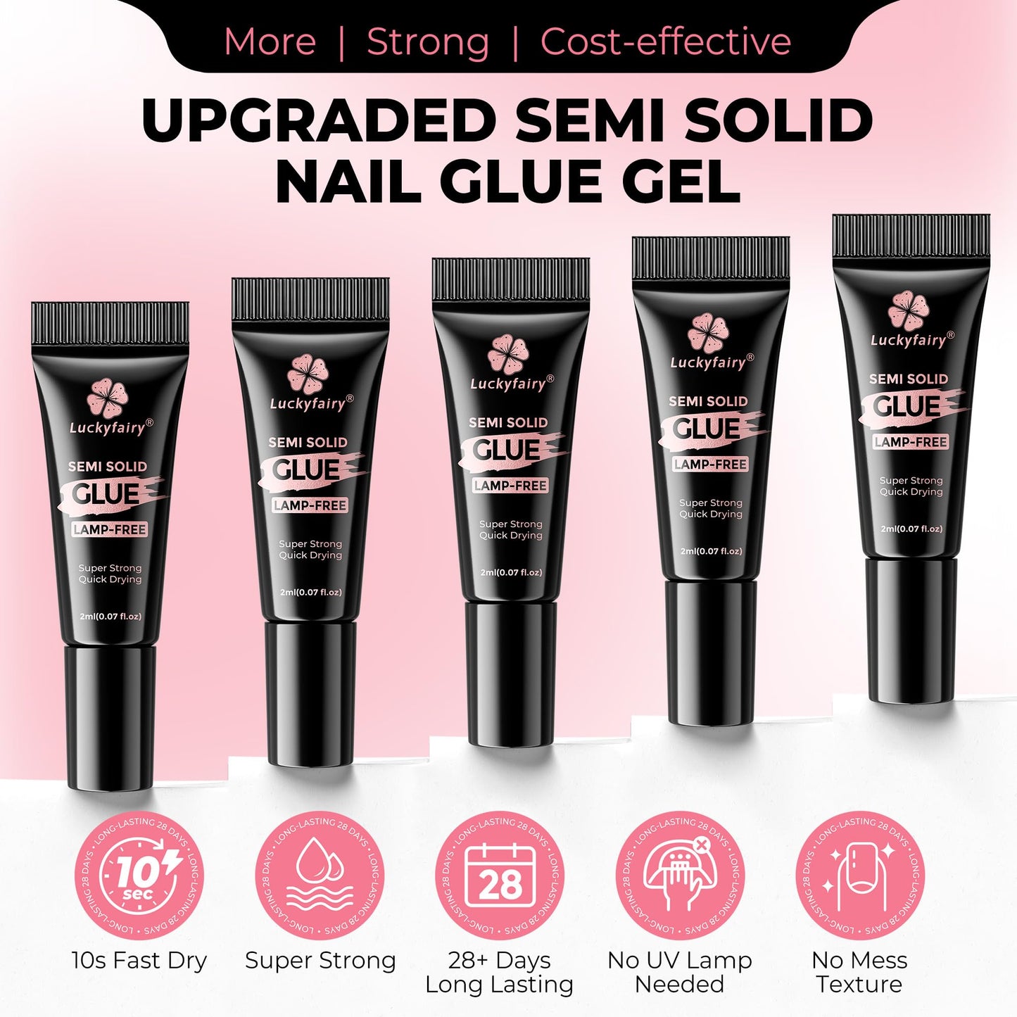 Curvlife fast drying nail glue mini tubes packaging