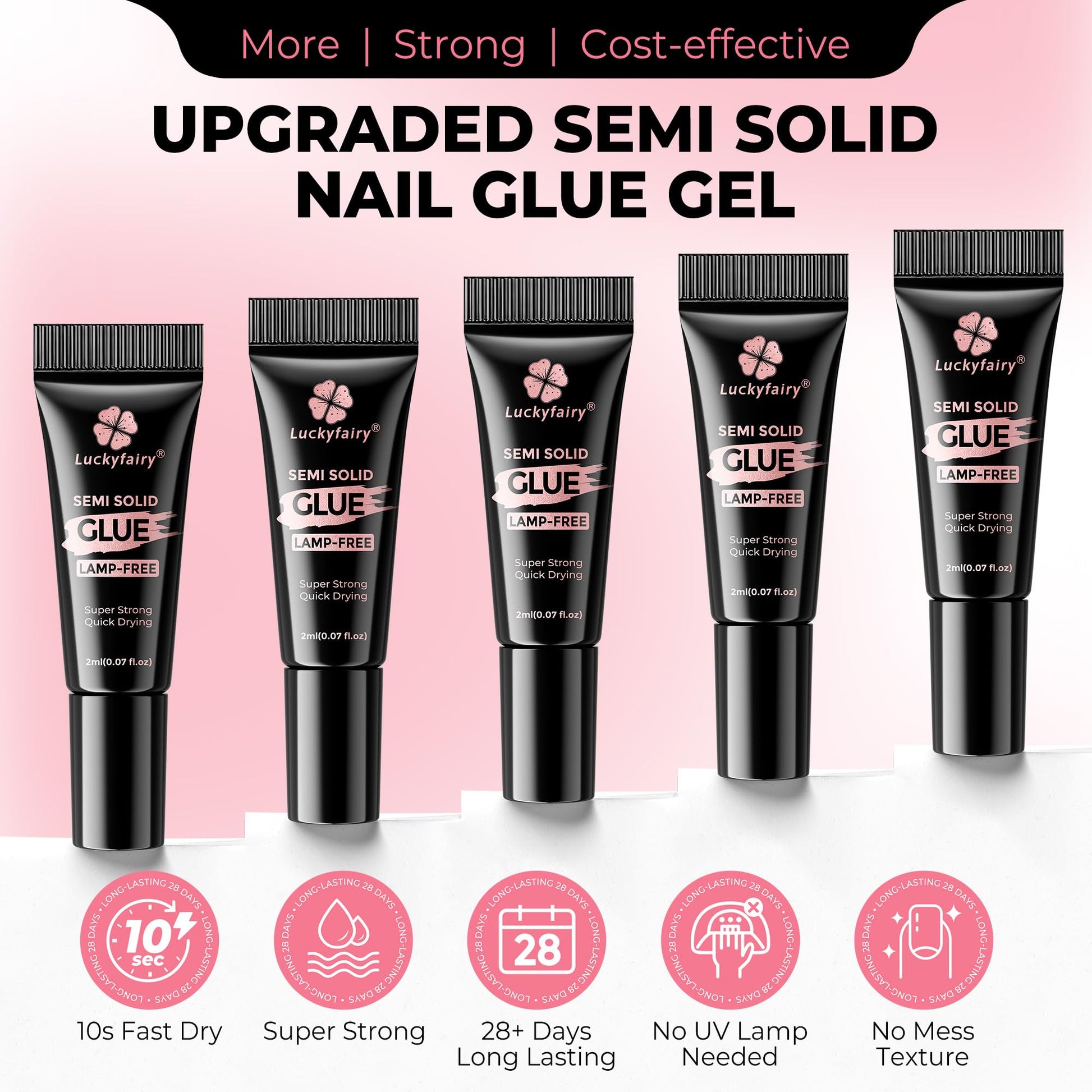 Curvlife fast drying nail glue mini tubes packaging