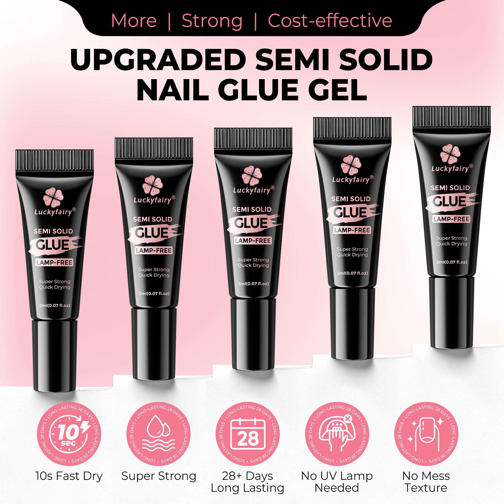 Curvlife fast drying nail glue mini tubes packaging