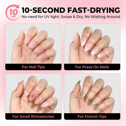 Five pieces of Curvlife nail adhesive for fake nails