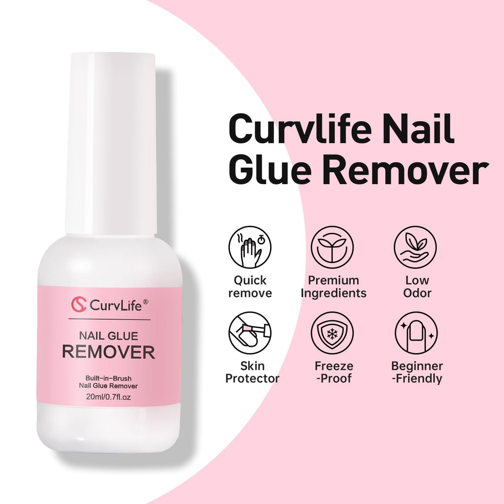 Curvlife nail glue remover lifestyle application view