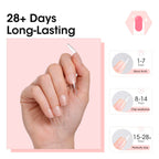 Application of Gellen solid nail glue gel onto a false nail tip.