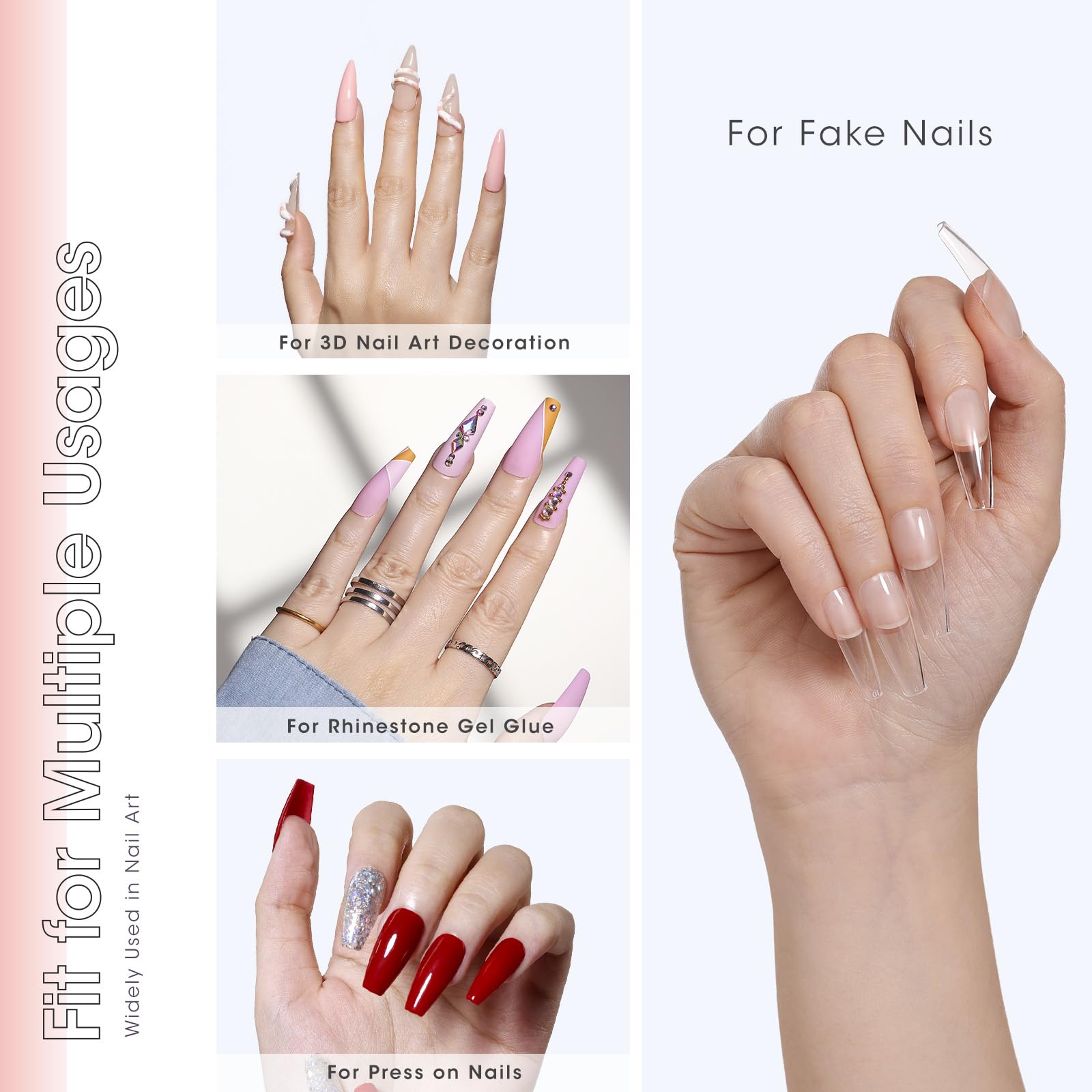 Manicure process using Gellen solid nail adhesive