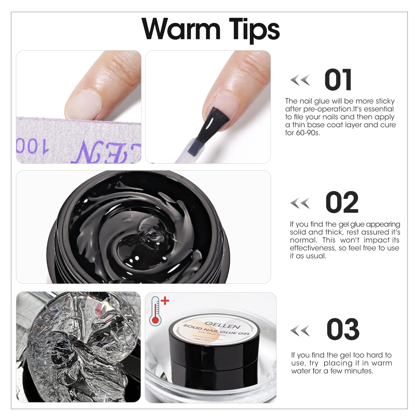 Professional nail art kit featuring Gellen glue gel