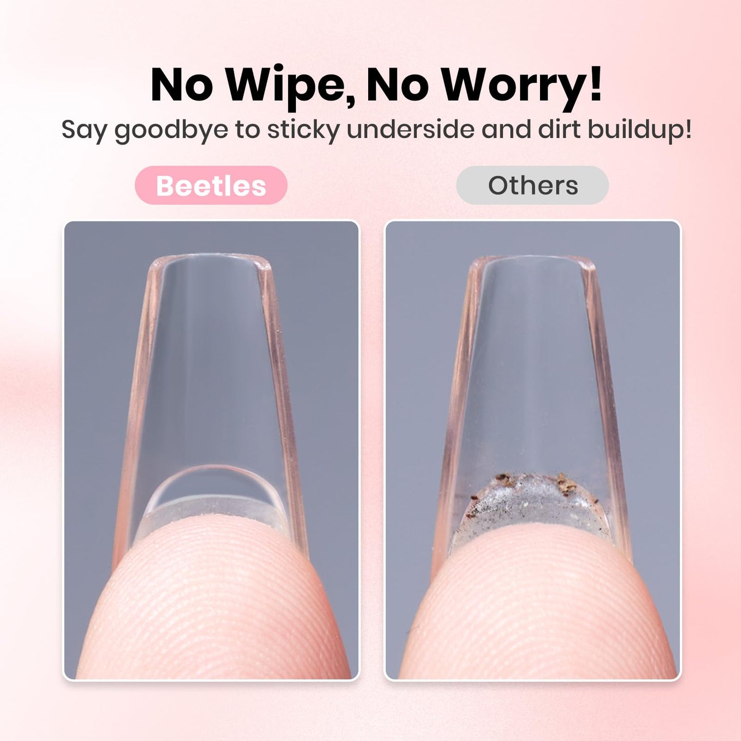 Beetles nail glue application on natural nails