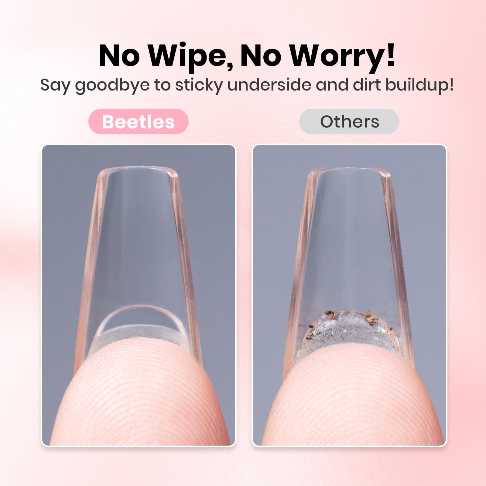 Beetles nail glue application on natural nails